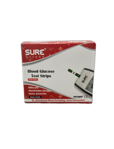 NISCOMED Sure screen Blood Glucose Test Strips (50 Strips)