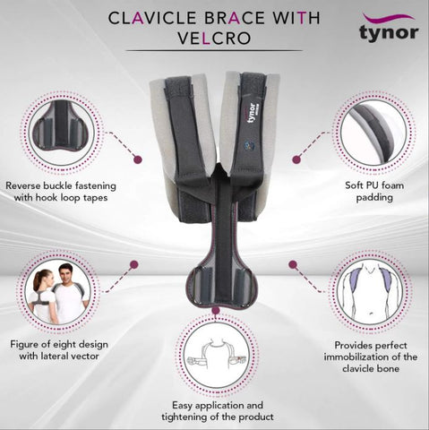 Tynor Clavicle Brace With Fastening Tape (Posture Corrector)