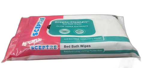 Scepto Clean Bed Bath Wipes 10pcs /Pkt