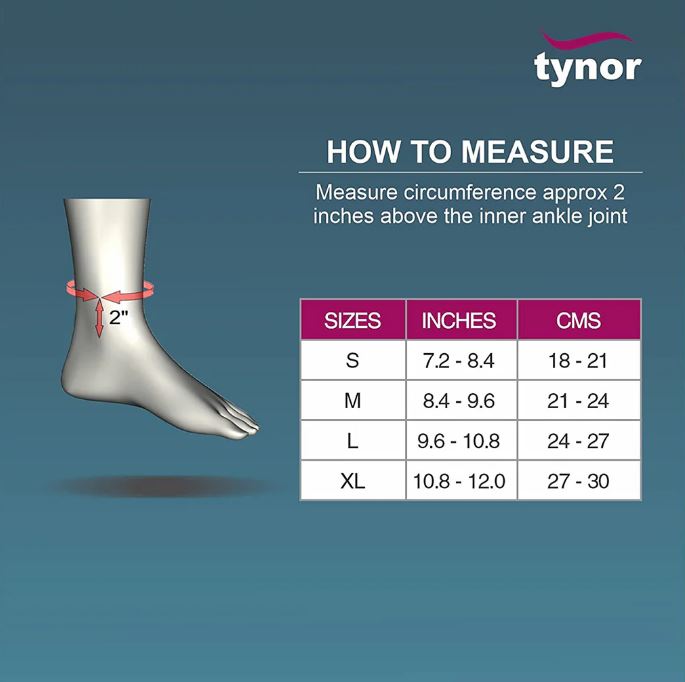 Tynor Ankle Binder (4 Way Stretch) Latex Free